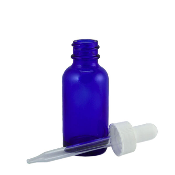 Blue Glass Bottle with Eyedropper