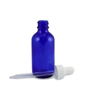 Blue Glass Bottle with Eyedropper