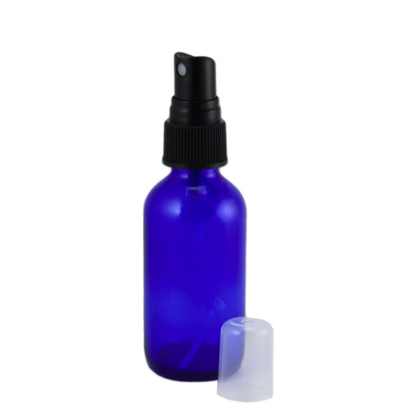 Blue Glass Bottle with a Mister Cap 60ml