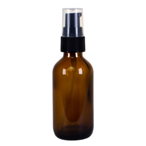 Amber Glass Bottle with Treatment Pump
